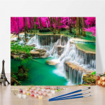 K&auml;sitsi maalitud DIY digitaalne &otilde;limaal maalimine numbrite j&auml;rgi l&otilde;uendimaal Kodukaunistus dekompressioon 40x50cm no frame