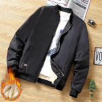 Suurem&otilde;&otilde;tmeline &otilde;huke/paks sametist meeste jope soe talveriided Bomber jakk sulemantel Tuulekindel tuulejakk Outdoor Runnnin Fitness vabaaja mantel meestele M must