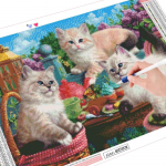 HUACAN 5d Teemantmaal, t&auml;ispuur, ruudukujuline kassipilt kivist teemanttikandist Loom Teemantmosaiik K&auml;sitsi valmistatud kingitus Full Square 20*30 cm