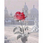 DIY 3D Teemantmaali Lilled Tikand Ristk&auml;sit&ouml;&ouml; Kodukaunistus Full Round 20x25CM