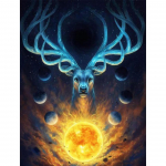 5D DIY Teemantmaal Fantaasia Animal Ristpistes Komplekt t&auml;is Teemanttikandid Rhinestone Pilt Mosaiik Mosaiik Kodukaunistus Full Round 20x30CM