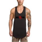 Muscleguys uus br&auml;nd Kulturismi Stringer Tank Top Mehed Just J&otilde;usaalid k&uuml;&uuml;nised Print Fitness Riietus Muscle Vest Meeste Aluss&auml;rk M must