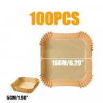 23 cm &otilde;hufrit&uuml;&uuml;ri &uuml;hekordselt kasutatav k&uuml;psetuspaberi vooder, mittenakkuva matt Auruti kandiline &uuml;mmargune p&auml;rgament mikrolaineahju k&ouml;&ouml;gipliitidele 100PCS-16cm Square
