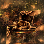 5D Teemantmaaling Kuldne Ingel Armastaja Teemanttikandid T&auml;ielik Anime Ristpistekomplektid Kodukaunistus K&auml;sitsi valmistatud kingitus Round 25x25cm