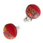 Les Tr&eacute;sors De Lily [P9835] &ndash; v&auml;rvilised punased 'Columbine & Harlequin' k&auml;sit&ouml;&ouml;na valmistatud k&otilde;rvar&otilde;ngad &ndash; 9 mm punane