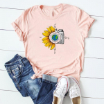 Flower Style Tee Top moodne T-s&auml;rk 90ndate Sweet Stiilne Riietus Vabaaja l&uuml;hikeste varrukatega naiste prinditud naiste graafiline T-s&auml;rk S