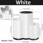 Noahoidja Multifunktsionaalne riistaalus Noaplokk PP S&ouml;&ouml;gitarvete &auml;ravoolu hoiukarp lusikas kahvliga k&ouml;&ouml;gi organiseerimisriiul valge