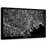 L&otilde;uendiprint Tokyo linnakaart 60x40 valge/must