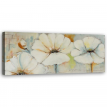 L&otilde;uenditr&uuml;kk Maali Lilled Pastell 90x30 beež