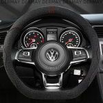 DERMAY rooliratta nahast seemisnahk Volkswagen VW UP E-UP Up GTI Cross up jaoks! SEAT Mii &Scaron;koda Citigo Auto D Shape Black