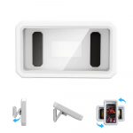 Fonken'i sisset&otilde;mmatav seinakinnitustelefoni hoidik 360&deg; p&ouml;&ouml;rlemisnurgaga reguleeritav veekindel kronstein du&scaron;i jaoks Vannituba vann k&ouml;&ouml;k valge