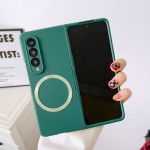 Samsung Galaxy Z Fold 4 3 Magsafe Case juhtmevaba laadimismagnetiga &uuml;li&otilde;huke nahas&otilde;bralik matt silikoonist p&otilde;rutuskindel kate For Galaxy Z Fold 4 tumeroheline v&auml;rv