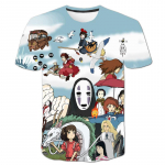 Anime Studio Ghibli Spirited Away 3D prinditud laste T-s&auml;rk Totoro Harajuku l&uuml;hikeste varrukatega s&auml;rk Suvine t&auml;nava vabaaja s&auml;rk 160