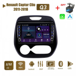 Renault Captur Clio 2011-2018 jaoks koos nupunupuga Android autoraadio multimeediumipleier Navigatsioon stereo GPS 2 Din Carplay 2+32GB 1+16GB,A