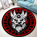 viking vegvisir kilp tr&uuml;kitud &uuml;mmargune vaip elutuba magamistuba ilus libisemisvastane vaip pildistamine rekvisiidid s&uuml;nnip&auml;eva kingitus 60cm