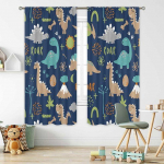 Vikerkaar &Uuml;kssarviku kardinad T&uuml;drukud Magamistoa Sisustus Poiste Dinosauruste Kardinad V&auml;rvilised multifilmid Dino lastele Safari Metsloomad Aknakatted W53.5 X H183cm X 2