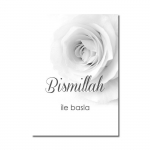 Jumala islami seinakunst Lilled Tsitaadid L&otilde;uend Plakat Araabia Must Valge Roosi Tr&uuml;kis Moslemimaal Elutoa kaunistus Pilt A4 21x30cm No Frame