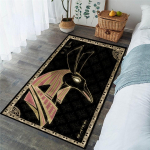 Egiptuse jumalateemaline vaibaala vaip Seth, Bastet, Amun, Sobek, elutoa sisekujunduse p&otilde;randavaip ja k&ouml;&ouml;givaibad 40x120cm