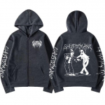 Begrenzte Ghostemane T&otilde;mblukuga kapuuts Graafik Druck Hoodies Metall Rock Gothic Zip Up Kapuutsiga dressipluusid Harajuku T&auml;navar&otilde;ivad M&auml;ntel XXXL