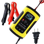 12V 5A impulss-remondi akulaadija auto mootorrattale AGM GEL WET pliihape US Plug kollane/must