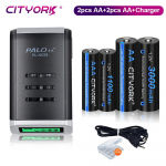 CITYORK 1,2 V AA laetav aku 1,2 V AAA NI-MH akud 1,2 V 2 A 3 A Mikrofoni kellade akud M&auml;nguasjad