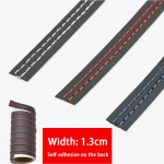 Autoliistud Trim Pu-nahast punutud dekoratiivne joonriba uksele armatuurlauale kleebis Auto interj&ouml;&ouml;ri DIY ribad universaalsed 1 m valge