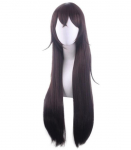 Anime 80cm m&auml;ng Genshin Impact merevaigukollane tumepruun parukas Cosplay kost&uuml;&uuml;m kuumakindlad s&uuml;nteetilised juuksed naiste pikad parukad One Size pruun