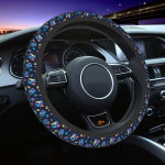 Kohandatud armas Stitchi mustriga roolikatete Anime multifilm Pehme auto roolikattekaitse 15-tolline Auto Steering Wheel Cover