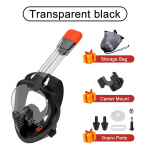 OLIKEI kogu n&auml;o snorgeldamismask t&auml;iskasvanutele m&otilde;eldud udu- ja lekkekindel sukeldumismask T&auml;iskuivad veealused ujumisprillid Ohutu hingamine L/XL must