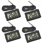 Mini digitaalne LCD-termomeeter temperatuurianduriga k&uuml;lmiku akvaariumi s&uuml;gavk&uuml;lmiku jaoks (4x must)
