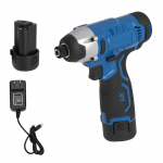 Juhtmeta l&ouml;&ouml;kpeakomplekt, 1/4-tolline kuuskantl&ouml;&ouml;ktrell 2,0 Ah/12 V liitiumioonakuga, 1 tund US PLUG sinine