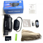 Dt19 kaasaskantav 300 m infrapuna monokulaarne &ouml;&ouml;n&auml;gemine 2,5 k UHD 48 m pikslit 8x digitaalse suumiga teleskoop jahi telkimiseks with 64G Card must