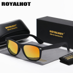 RoyalHot Mehed Naiste Polariseeritud Retro ruudukujulised p&auml;ikeseprillid S&otilde;itvad p&auml;ikeseprillid Varjud Oculos Masculino oranž