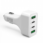 4 pordiga Pd 20w autolaadija Usb Led Qc kiirlaadimine Type C telefoniadapter iPhone 12 11 Xr iPadi Sumsungi Xiaomi Mi Huawei Lg jaoks With Box valge