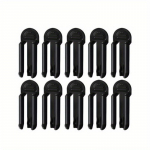 10 tk pr&uuml;gikoti kinnitusklambri pannal, pr&uuml;gikasti pr&uuml;gikasti k&uuml;lgklamber, pr&uuml;gikoti libisemiskindel klambrihoidja, 10pcs/bag must