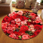 &Uuml;mmargune vaip Elutoa Magamistoa Vaip Avaleht Hiina lootose dekoratiivpadi rippuv korv Toa voodi k&otilde;rval libisemiskindel p&otilde;randamatt Diameter 60cm