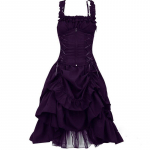 Naiste viktoriaanlik gooti kleit Vestidos Retro Lolita Palace Court Princess Halloween Punk Cosplay pikk p&auml;ikesekleit XXXXXL lilla