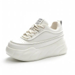 Fujin 6,5 cm ehtsast nahast platvormiga kiilusaapad kevad-s&uuml;gis toetavad poolsaapad paksud tossud naiste mugavad jalan&otilde;ud 34