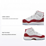 Air Jordan 11 Retro GS Cherry Laste tossud Valge Must Varsity-Punane 378038-116 36.5