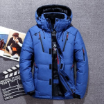 Meeste uus talvine soe valge pardi paks sulejope Veste v&auml;lir&otilde;ivad meeste lumeparka kapuutsiga jope mantel 5XL 9 v&auml;rvi M sinine