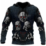 Meeste kapuutsikud Devil Gothic Skull Funny Funny Leisure Pullover Uus mood Harajuku t&auml;navajope meestele ja naistele y2k XL