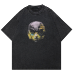 2024 Streetwear Alien Print Unisex T-s&auml;rk S must