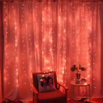 Kardinad LED stringi tuled Garland Festival j&otilde;ulukaunistus USB-kaugjuhtimispult P&uuml;hade pulmahaldja tuled magamistoa koju 3M(W)x3M(H) 300 LEDS