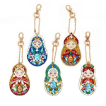 Bling bling jewel ristpistes DIY v&otilde;tmehoidja 5-osaline komplekt, matrjo&scaron;ka, ​​1 komplekt Korea populaarsed m&auml;nguasjad