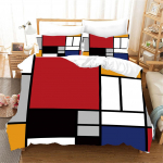 Abstraktne Geomeetriline Must Valge Joon Ristk&uuml;lik 3tk Voodipesukomplekt &Uuml;he Kahekohalise Voodi Tekikott ja 2tk Padjap&uuml;&uuml;r 135x200 cm