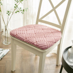 Talvine hobuserauakujuline pl&uuml;&uuml;sist s&ouml;&ouml;gitooli padi paksendatud soe eemaldatav ja pestav ovaalne toolipadi istmepadi libisemiskindel 40*43cm helelilla v&auml;rv