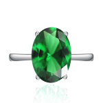 POMOiii munakujulised avanevad muudetava suurusega s&otilde;rmused naistele, tsirkoonist kihluspeole peened ehted Adjustable Opening roheline