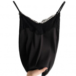 Naiste Vest Pits Patchwork &Uuml;hev&auml;rviline Varrukateta Seljata spagetirihm V kaelus Siidpehme vaba vabaaja Pehme naiste Kamisol top M roheline