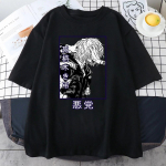 My Hero Academia Shigaraki Tomura tr&uuml;kiga T-s&auml;rk Unisex Moodne O-kaelusega T-s&auml;rgid Suvised puuvillased topid T&auml;navapuuvillased lahtised T-s&auml;rgid L