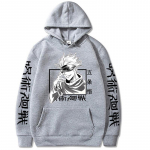 Jaapan Anime Jujutsu Kaisen Gojo Satoru Hoodies Pusa vabaaja Anime Pullover Prindiga avarate pikkade varrukatega meeste kapuuts T&auml;navar&otilde;ivad S